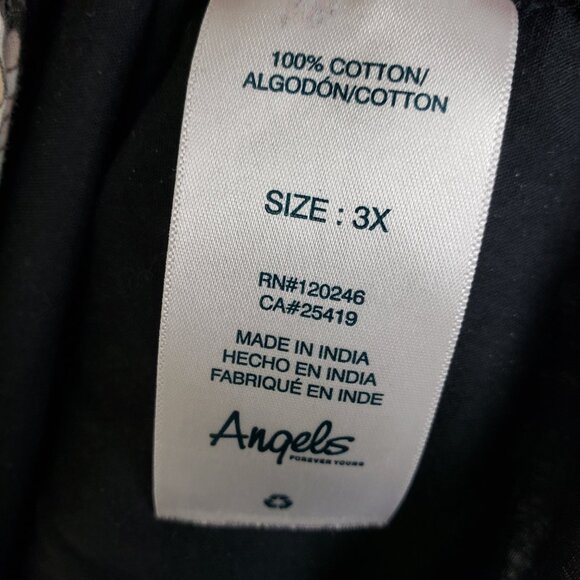 Angels Forever Young Peasant Blouse Top Floral Print Boho Cotton size 3X Resort - Picture 8 of 12